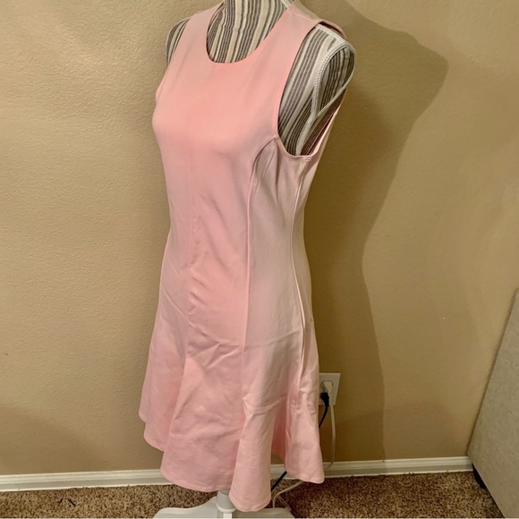 New TEXTILE Elizabeth and James Skater Dress Large Pale Pink Sleeveless Flare - Picture 6 of 16